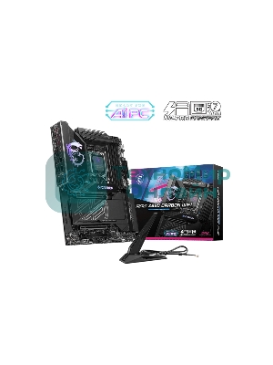 Материнская плата MSI MPG Z890 CARBON WIFI, LGA 1851, Intel Z890, 4xDDR5, 4xSATA, 5xM.2, 1xPCI-E 5.0 x16, 1xPCI-E 5.0 x8, 1xPCI-E 4.0 x4, 1xHDMI, 2xUSB-C Thunderbolt 4, 1xUSB-C 3.2 Gen 2, 10xUSB-A 3.2 Gen 2, 2x 5Gb LAN, 2x3.5 мм, 7.1, ATX