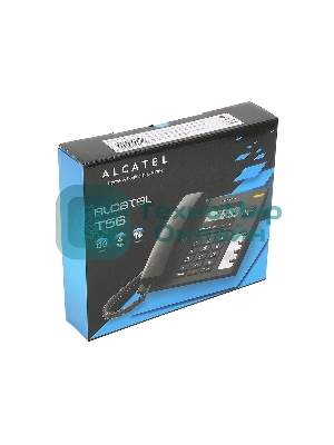 Телефон проводной Alcatel T56 черный АОН, Display, Flash, Recall, Wall mt.