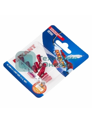 Наконечник кольцевой Rexant изолированный, ø4.3 мм, 0.5-1.5 мм², НКи 1.5-4/НКи 1,25-4/RVL1.25-4, красный, в упак. 10 шт.