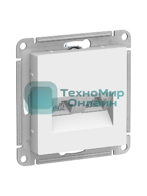 Розетка компьютерная двойная RJ45+RJ45, кат.5E, механизм, белый