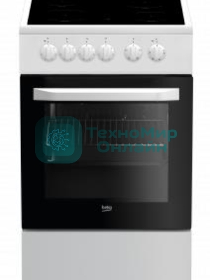 Плита электрическая Beko FFSS57000W белый, конфорок 4 электрических, духовка 60 л, 50 см x 85 см x 60 см