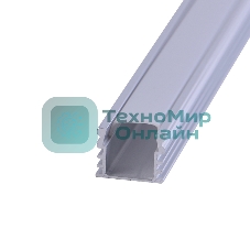 Комплект накладного алюминиевого профиля с рассеивателем Rexant 16х12 мм, 2 м