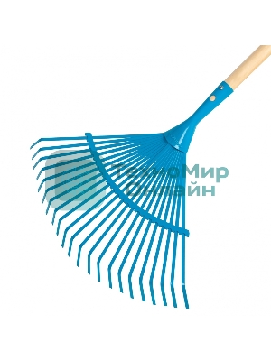 Грабли веерные стальные Palisad LUXE 430х1550 мм, 22 плоских зуба, лакированный черенок