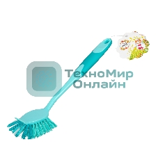 Щетка для посуды квадратная 68х37х275 мм, двухкомпонентная рукоятка Elfe