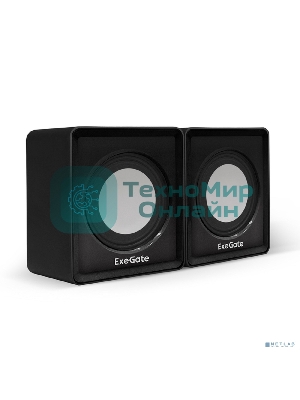 Акустическая система 2.0 ExeGate EX287057RUS Disco 140 Black (питание USB, 2х3Вт (6Вт RMS), 100-20000Гц, черный)