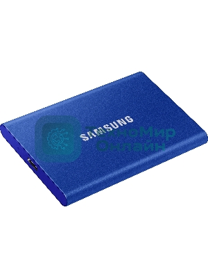 Внешний SSD Samsung T7, 1TB, USB 3.2 Gen 2 Type-C, R/W 1050/1000, синий