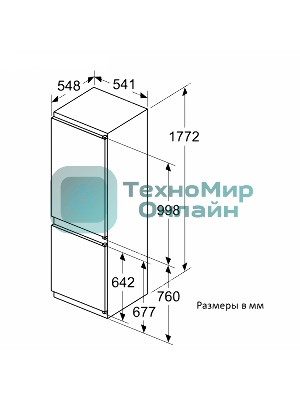 Холодильник Bosch KIN86NSE0 2-хкамерн. белый