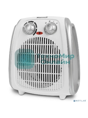 Тепловентилятор Maxwell MW-3458 (W), белый, 1000/2000 Вт, 20 м2, термостат