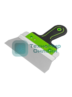 Шпатель фасадный Сибртех, нержавеющая сталь 420S45, 200 мм, двухкомпонентная рукоятка