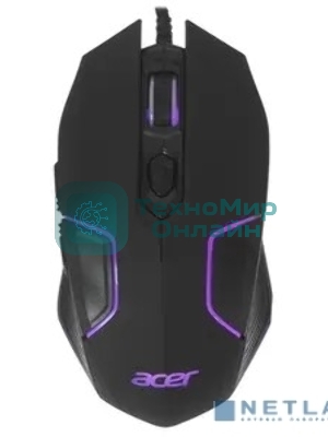 Мышь проводная Acer OMW170 черный, 3200 dpi, USB, кнопки - 6