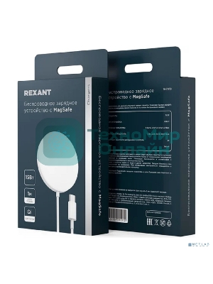 Беспроводное зарядное устройство Rexant Fast charge, Qi 15Вт, серебро