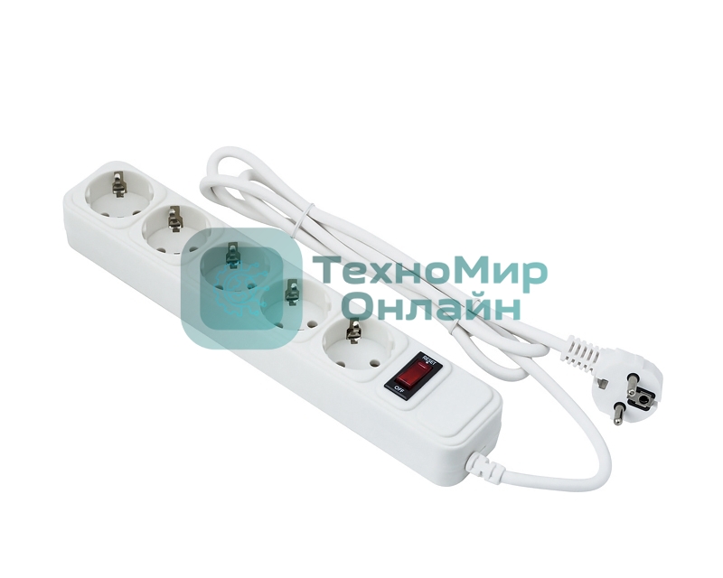 Сетевой фильтр ExeGate EX279180RUS SP-5-7W (5 розеток, 7 м, евровилка, белый)