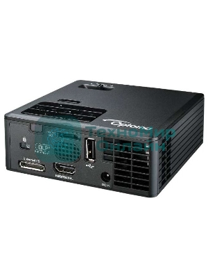Проектор Optoma ML750e (DLP, LED, WXGA 1280x800, 700Lm, 15000:1, HDMI, USB, MHL, MicroSD, 1x1W speaker, 3D Ready, led 20000hrs, черный, 0.38kg)