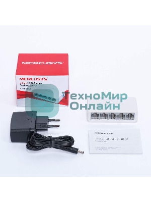 Коммутатор Mercusys MS105, 5 портов Ethernet 100 Мбит/с