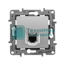 Информационная розетка RJ 45, категория 5e, UTP, Etika, алюминий