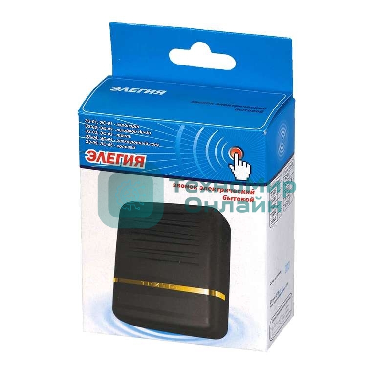 Звонок дверной проводной Элегия соловей 220В 80-90дБА черный/серебристый Тритон ЭС-05