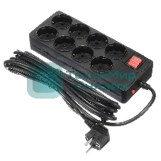 Сетевой фильтр Buro 800SH-5-B 5 м, 8 розеток, черный, коробка