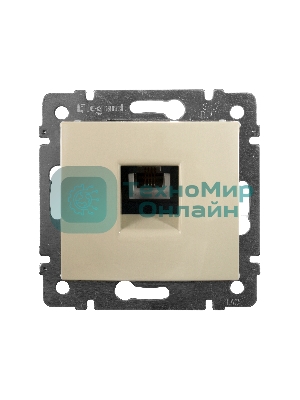 Розетка телефонная Valena RJ11 4 контакта 1 коннектор (слоновая кость) Legrand 774338