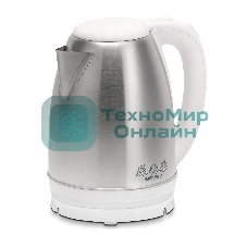 Чайник электрический Мастерица EK-1801М 1,8л, нержавейка, белый (12)