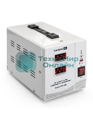 Стабилизатор напряжения ExeGate EX291722RUS Expert AS-1500 (1500ВА, вход 140...260В, двойная цифр. индикация вход/вых. напряжения, выход 220В±8%, КПД 98%, 5 уровней защиты, задержка, метал. корпус, 2 евророзетки, RTL)