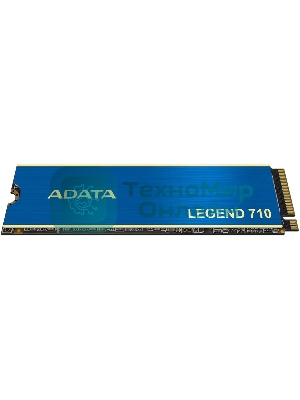 Накопитель SSD ADATA LEGEND 710, 256Gb, PCIe 3.0 x4, M.2 2280, NVMe, R/W 2100/1000, с радиатором