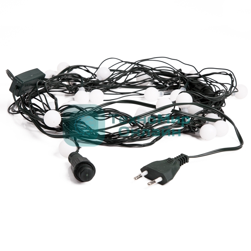 Гирлянда Neon-night Шарики Ø 18 мм, 5 м, темно-зеленый ПВХ, 30 диодов, цвет RGb