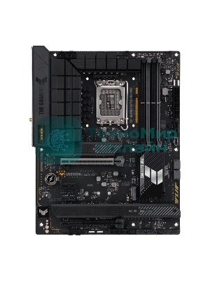Материнская плата ASUS TUF GAMING H770-PRO WIFI, LGA 1700, Intel H770, 4xDDR5, 4xSATA, 4xM.2, 1xPCIe 5.0 x16, 1xPCIe 4.0 x4, 2xUSB-A 3.2 Gen 2, 4xUSB-A 3.2 Gen 1, 1xUSB-C 3.2 Gen 2x2, 1x2.5Gb LAN, 5x3.5 мм, 7.1, Standard-ATX