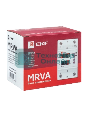 Реле напряжения и тока с дисплеем MRVA 63А PROxima EKF MRVA-63A