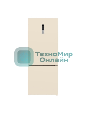 Холодильник Maunfeld MFF1857NFBG бежевый инвертер двухкамерный 336/117л морозилка снизу