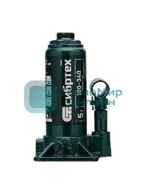 Домкрат гидравлический Сибртех бутылочный, 5т, 180-340 мм, в пластиковом кейсе