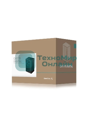 Компьютерный корпус Deepcool CH170 DIGITAL черный без БП mini-ITX 1x120мм 1xUSB 2.0 1xUSB 3.0 audio bott PSU