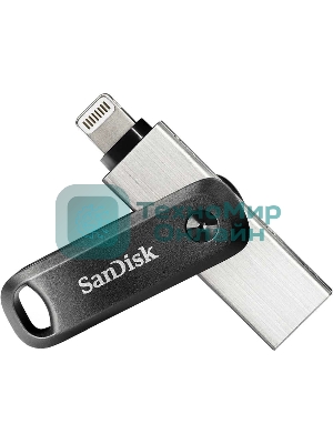 Флешка USB SanDisk IX60N iXpand Go (SDIX60N-064G-GN6NN), 64Gb, USB 3.0/Lightning, R/W 150/70, черный/серебристый
