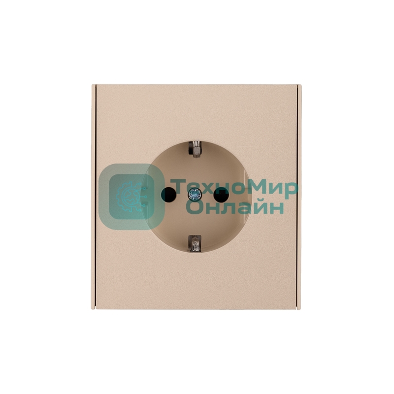 Розетка KRANZ STRONG 1-ая с/з с/у, со шторками 16А шелк