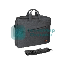 Сумка для ноутбука ExeGate Business ECC-045 Black, черная, полиэстер повышенной плотности 600D, 15.6