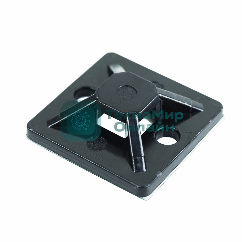 Площадка самоклеящаяся Rexant 30х30 мм, черная, упаковка 100 шт.