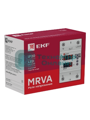 Реле напряжения и тока с дисплеем MRVA 63А PROxima EKF MRVA-63A