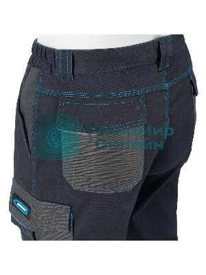 Брюки профессиональные рабочие, 97% хлопок 3% спандекс, XL Gross