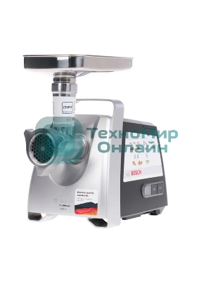 Мясорубка электрическая Bosch MFW68640 черный, 2200 Вт, 4.3 кг/мин, реверс, металлический лоток, насадки - 8