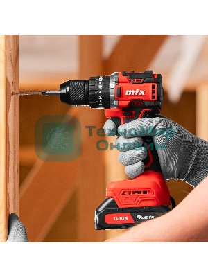 Дрель-шуруповерт аккумуляторная ударная бесщет. CIDS-BL-20, Li-Ion, 20 В MTX