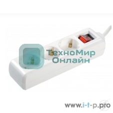 Удлинитель 3х1.5 м с заземл. 16А IP20 У03К с выкл. ПВС 3х1 IEK WYP10-16-03-01-ZK-17