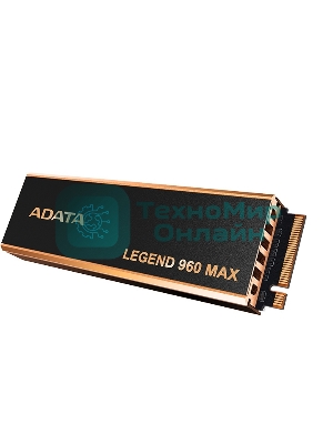 Накопитель SSD ADATA LEGEND 960 MAX, 4Tb, M.2 2280, PCIe 4.0 x4, NVMe, R/W 7400/6800, с радиатором