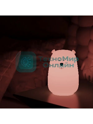 Ночник Gauss NN302 медведь белый