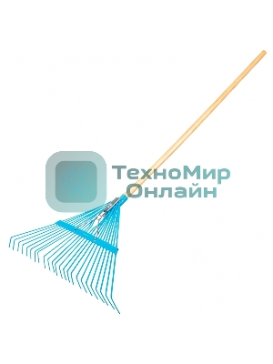 Веерные Palisad luxe грабли с деревянным черенком стальные усилинные покрытые эпоксидом