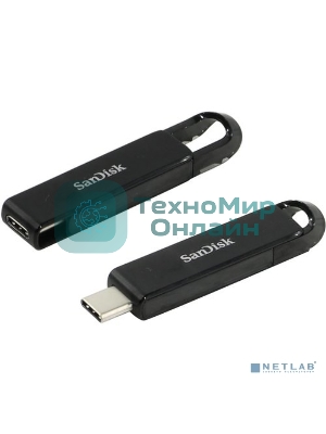 Флешка USB Sandisk CZ460 Ultra (SDCZ460-128G-G46), 128Gb, USB Type-C, R/W 150/30, черный