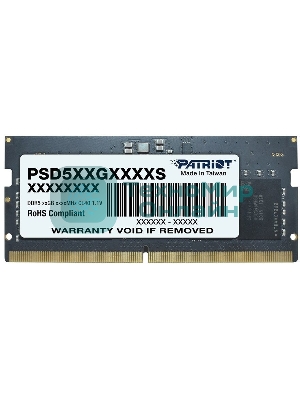 Оперативная память Patriot, DDR5, 16GB (1x16 GB), 4800 MHz, CL40, SO-DIMM
