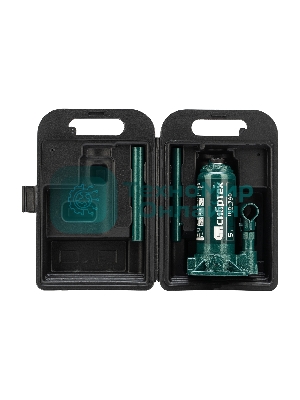 Домкрат гидравлический Сибртех бутылочный, 5т, 180-340 мм, в пластиковом кейсе