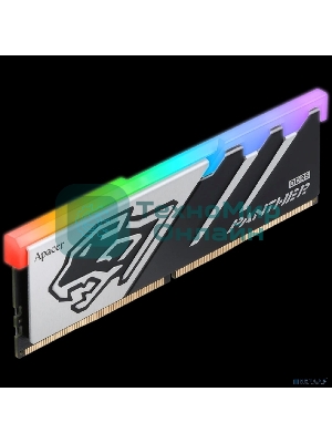 Оперативная память Apacer Panther RGB, DDR5, 16GB (1x16GB), 6000 MHz, CL40, с радиатором, черно-серый, RGB