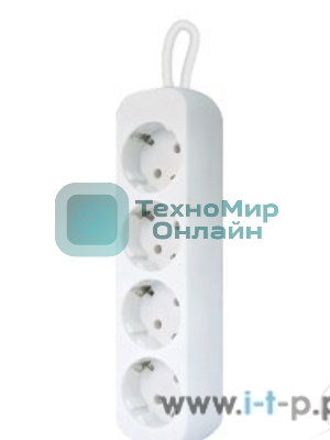 Удлинитель Defender E430 белый 3.0 м, 4 розетки 