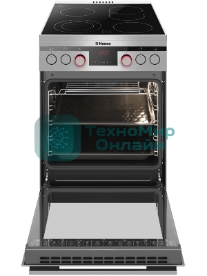 Плита электрическая Hansa FCCX58225 серебристый, конфорок 4 шт, духовка 65 л, 50 см x 85 см x 60 см