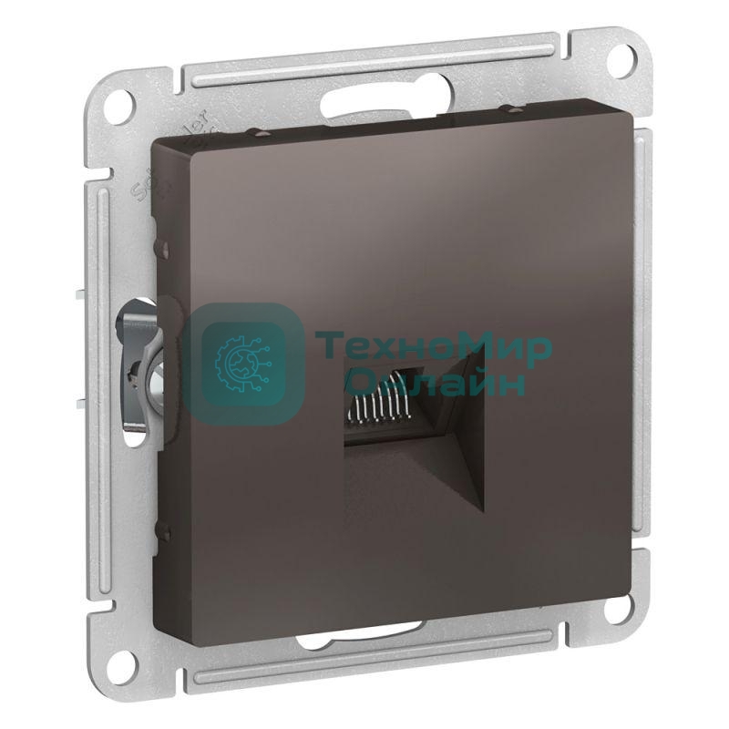 Механизм розетки компьютерной AtlasDesign RJ45 мокко SchE ATN000683